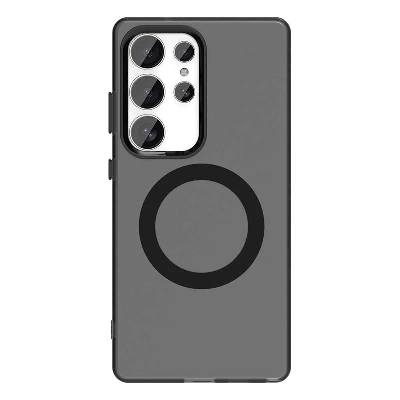 Wireless Charging Case Samsung Galaxy S25 Ultra Case Magnetic Luxury Frosted Silicone S25 Ultra Protector Cover S25 Ultra Case