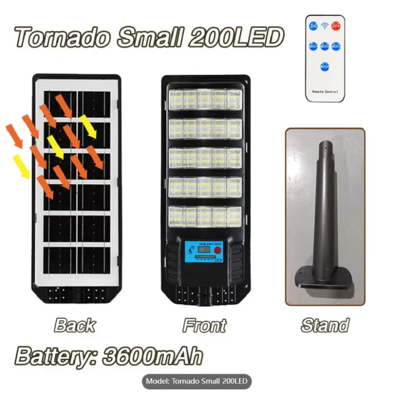 100000LM Solar Light Commercial LED Outdoor Dusk To Dawn Solar Street Light Road Area Lamp Waterproof Backyard Security Lighting