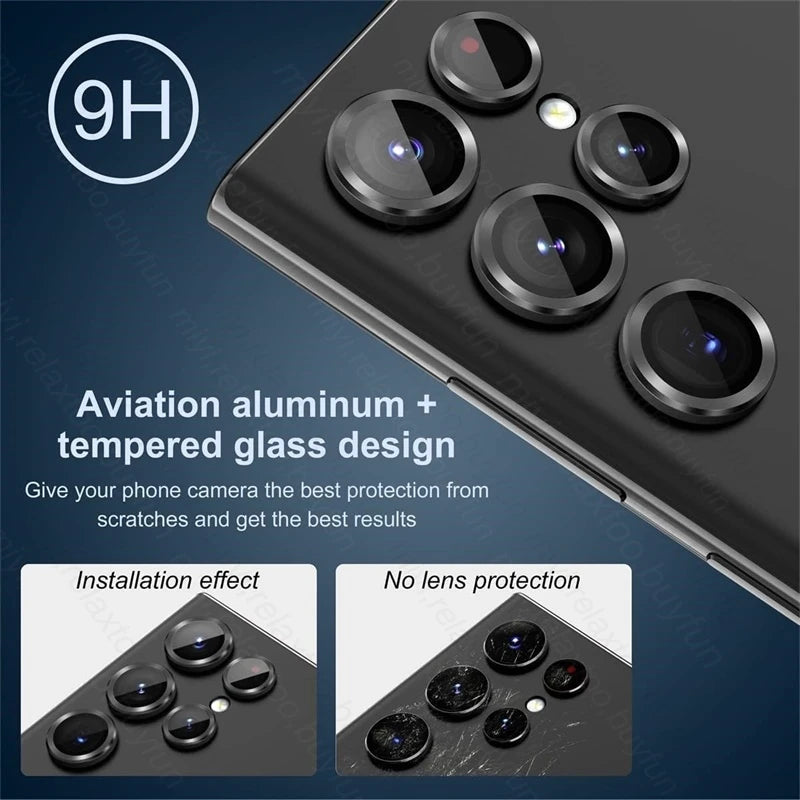 For Samsung Galaxy S25 Ultra Case Individual Metal Ring Camera Lens Protector Glass Samung S 25 26 S26 Ultra S25 FE S25+ S26+ 5G