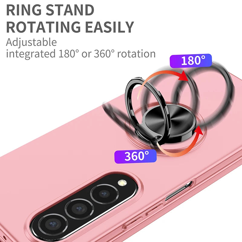 Case for Galaxy Z Fold 5 3 4 2 1 Magnetic Wireless Charging Drop Protection Anti Scratch Hard Cover Case for Z Fold Black Green