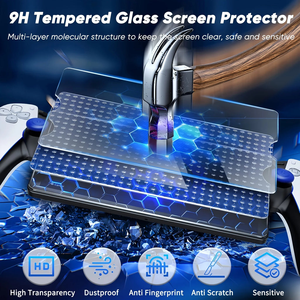 laystation Portal Remote PS5  Eight-in-One Accessory Set  Case PS5 Portal Transparent Shell, 2 Screen Protectors, 4 Thumb Grips