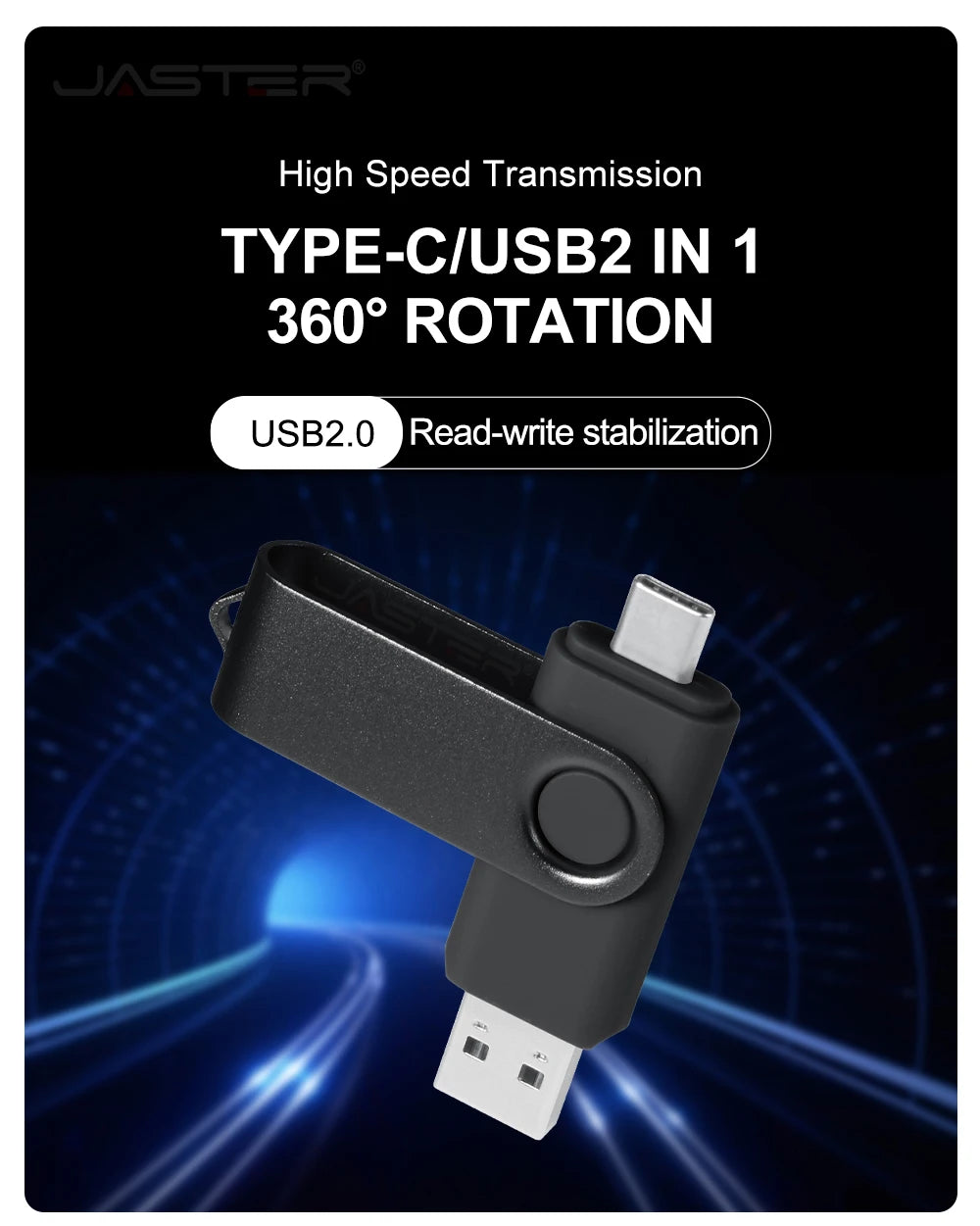 TYPE-C Black USB Flash Drive 128GB Free Key Chain Pen Drive 64GB High Speed Memory Stick 32GB For Mobile Phone USB Stick 16GB