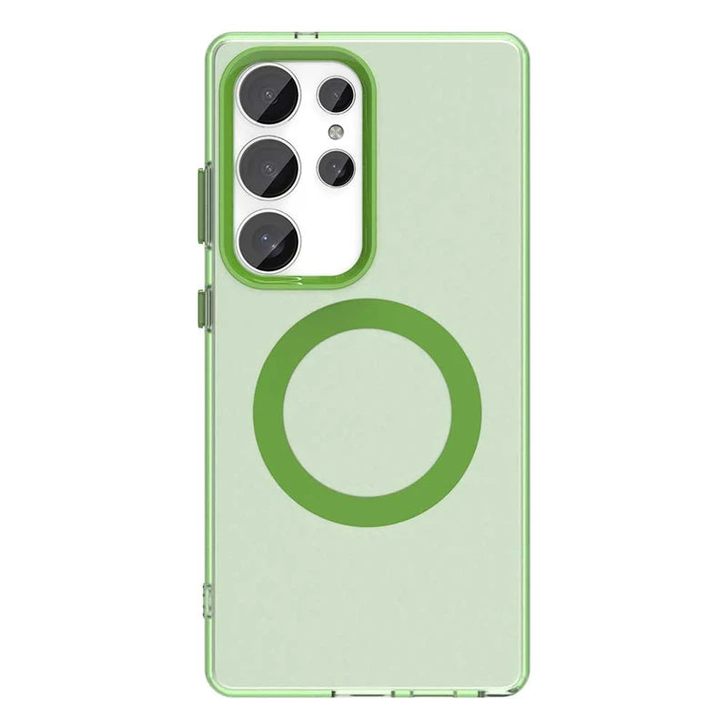 Wireless Charging Case Samsung Galaxy S25 Ultra Case Magnetic Luxury Frosted Silicone S25 Ultra Protector Cover S25 Ultra Case