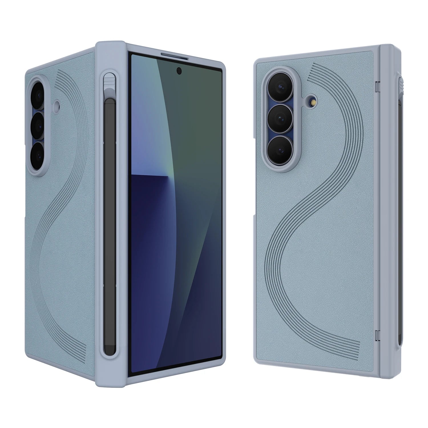 Full Cover PU Leather Z Fold 7 Case With Magnetic Hinge Protector, Touch Pen And Privacy Glass Film For Galaxy Z Fold 7 Fold 6