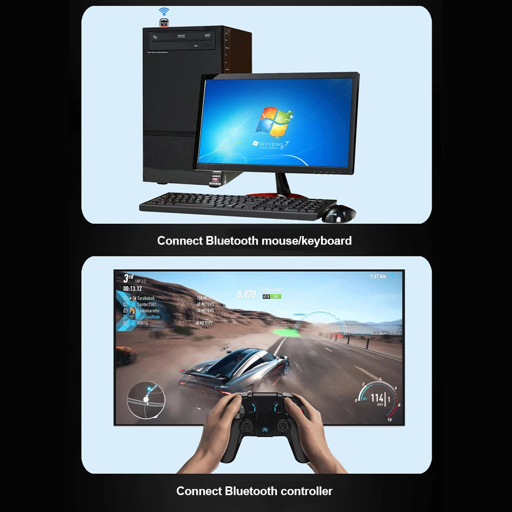 Bluetooth 6.0 Adapter Wireless Audio Transmitter Receiver USB Dongle for Car Headphone Speaker Driver Free ForWindows 8.1/10/11
