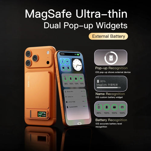 10000mAh Magnetic Power Bank for Magsafe, 20W Wireless Charging Portable Slim External Battery for iPhone 17 16 15 14 13 Pro Max KingsLab Edition