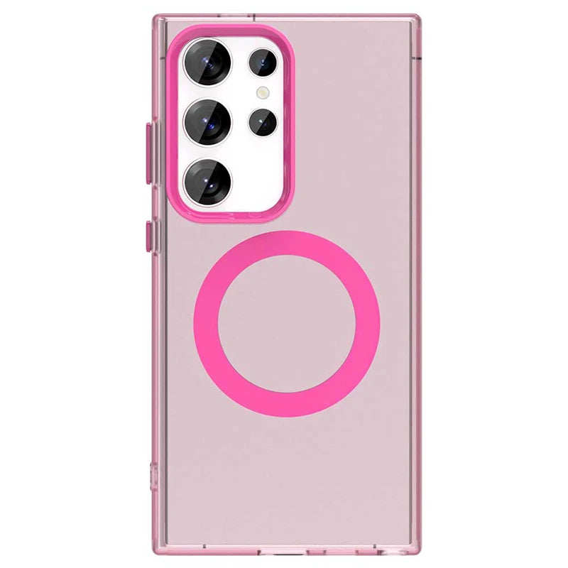 Wireless Charging Case Samsung Galaxy S25 Ultra Case Magnetic Luxury Frosted Silicone S25 Ultra Protector Cover S25 Ultra Case
