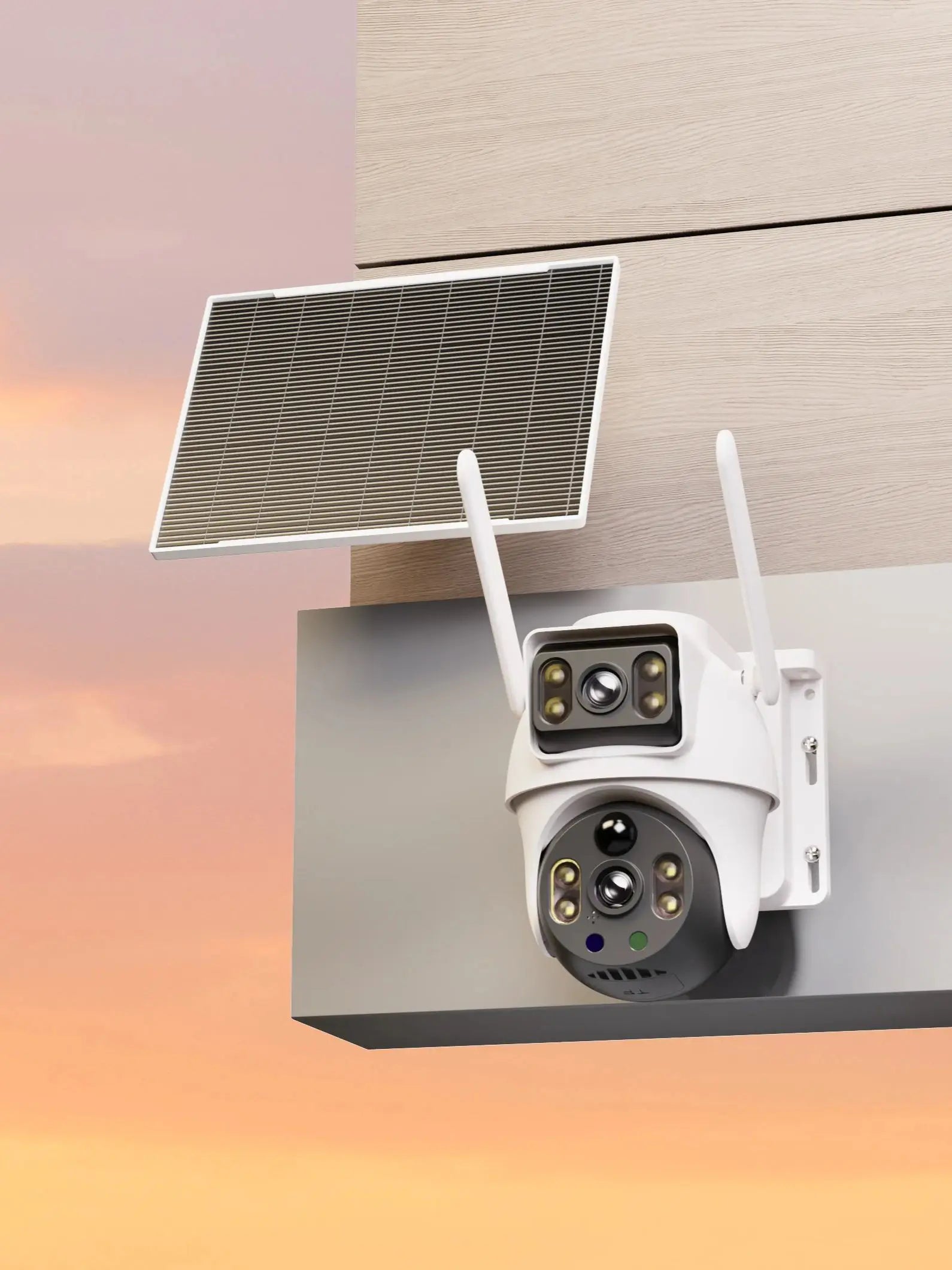 Solar 4G Camera With Sim Card 8MP 4K Dual Lens Dual View Monitor Night Vision Security Protection PTZ Video Surveillance
