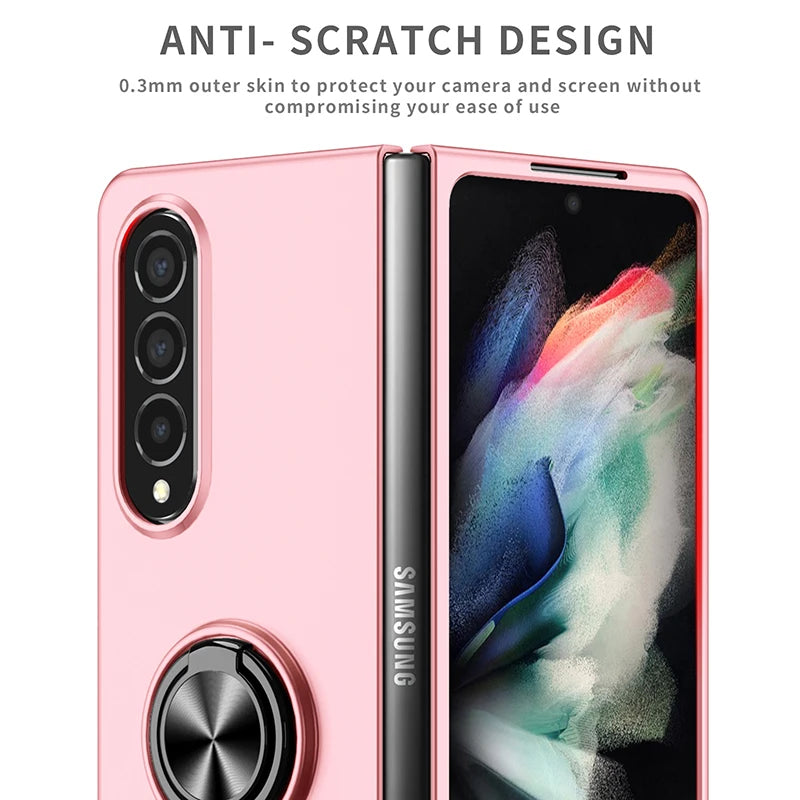 Case for Galaxy Z Fold 5 3 4 2 1 Magnetic Wireless Charging Drop Protection Anti Scratch Hard Cover Case for Z Fold Black Green