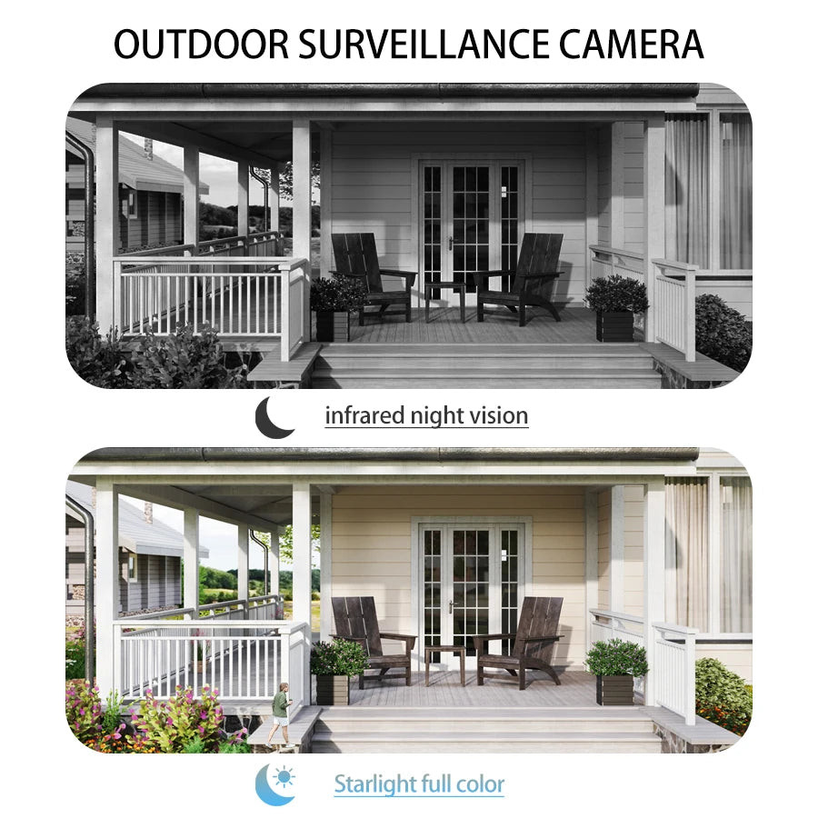 3MP Solar powered outdoor WIFI Security camera CCTV night vision full-color high-definition camera PIR human detection ICSEE