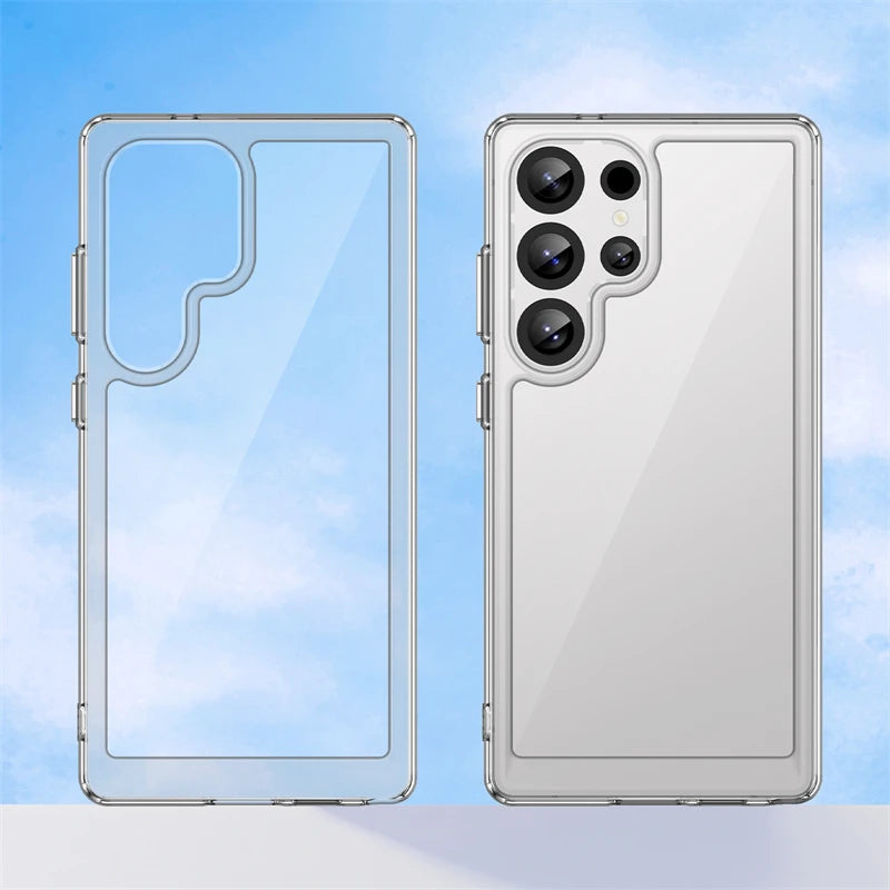 For Samsung Galaxy S25 Ultra Case Luxury Silicone Cover Samsung S25 Ultra Cover TPU Shockproof Transparent Back S25 Ultra Case