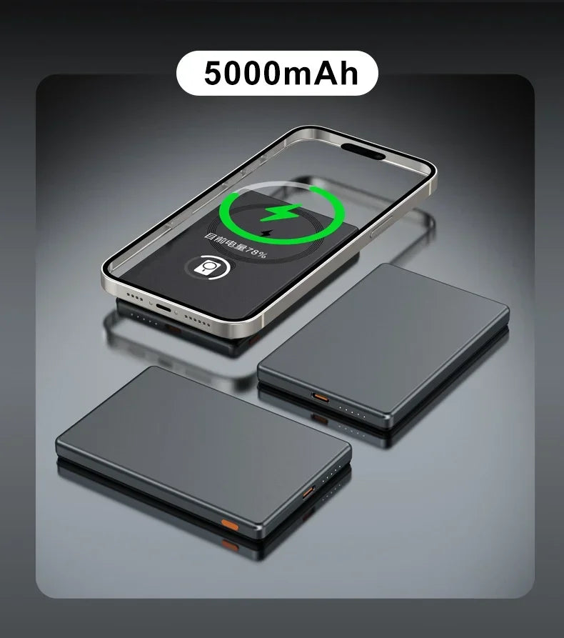 5000mAh Wireless Magnetic Power Bank Fast Charging 20W External Battery Portable for Magsafe for IPhone 17 16 15 14