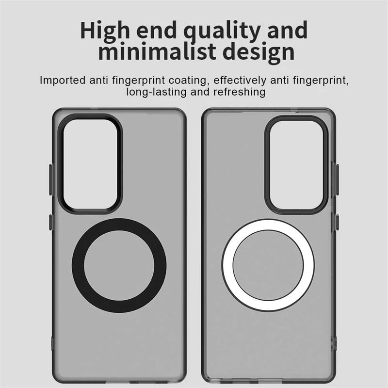 Wireless Charging Case Samsung Galaxy S25 Ultra Case Magnetic Luxury Frosted Silicone S25 Ultra Protector Cover S25 Ultra Case