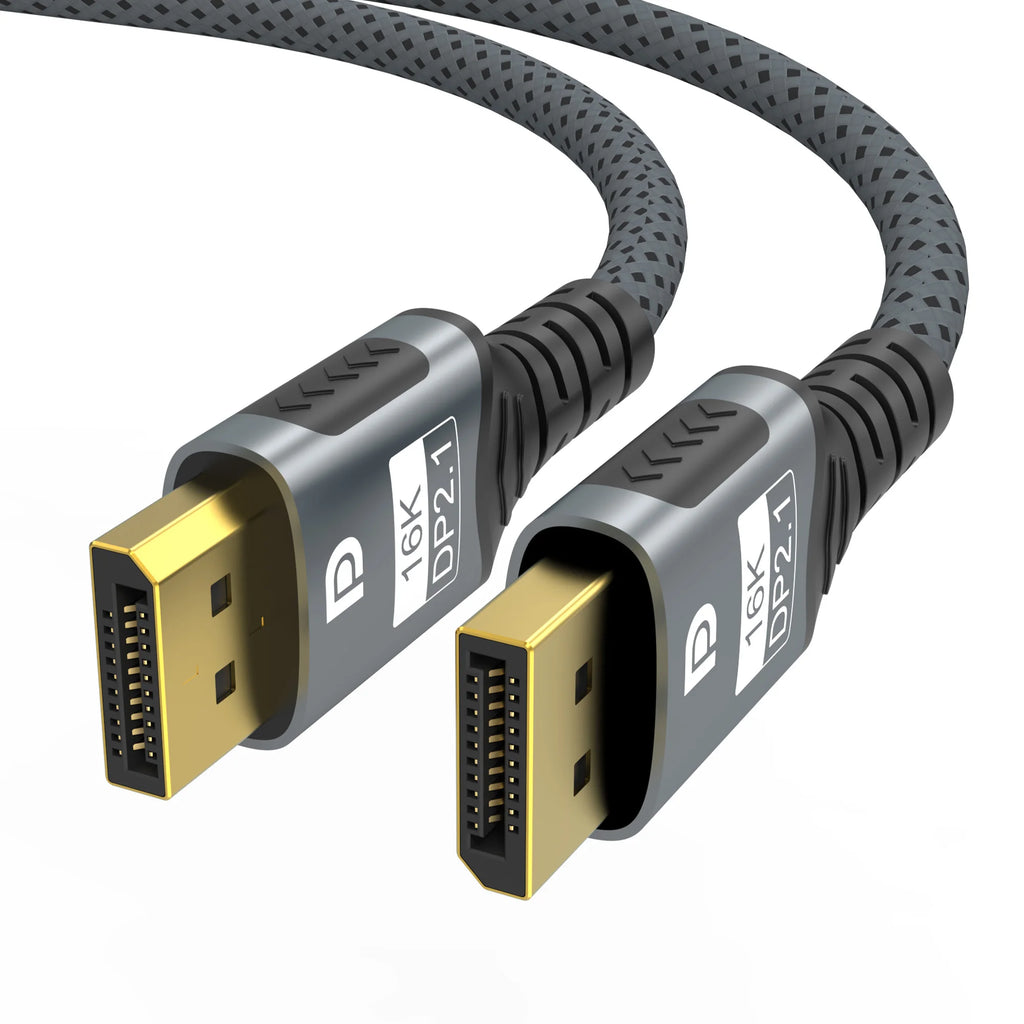 DP 2.1 16K Displayport Cable 16K 30Hz 8K 120Hz 4K 144Hz Video Audio Cable Display Port 1.2 Adapter for Laptop HDTV PC Monitor