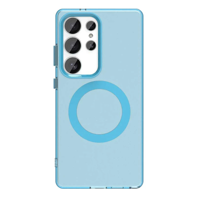Wireless Charging Case Samsung Galaxy S25 Ultra Case Magnetic Luxury Frosted Silicone S25 Ultra Protector Cover S25 Ultra Case