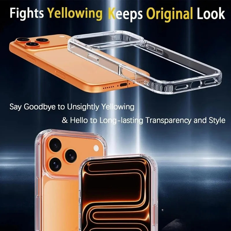 Case For iPhone 17 Pro Max Air 17 16 15 14 13 12 11 Pro Max Protective Cover Four Corners Shockproof Bumper Coque Fundas