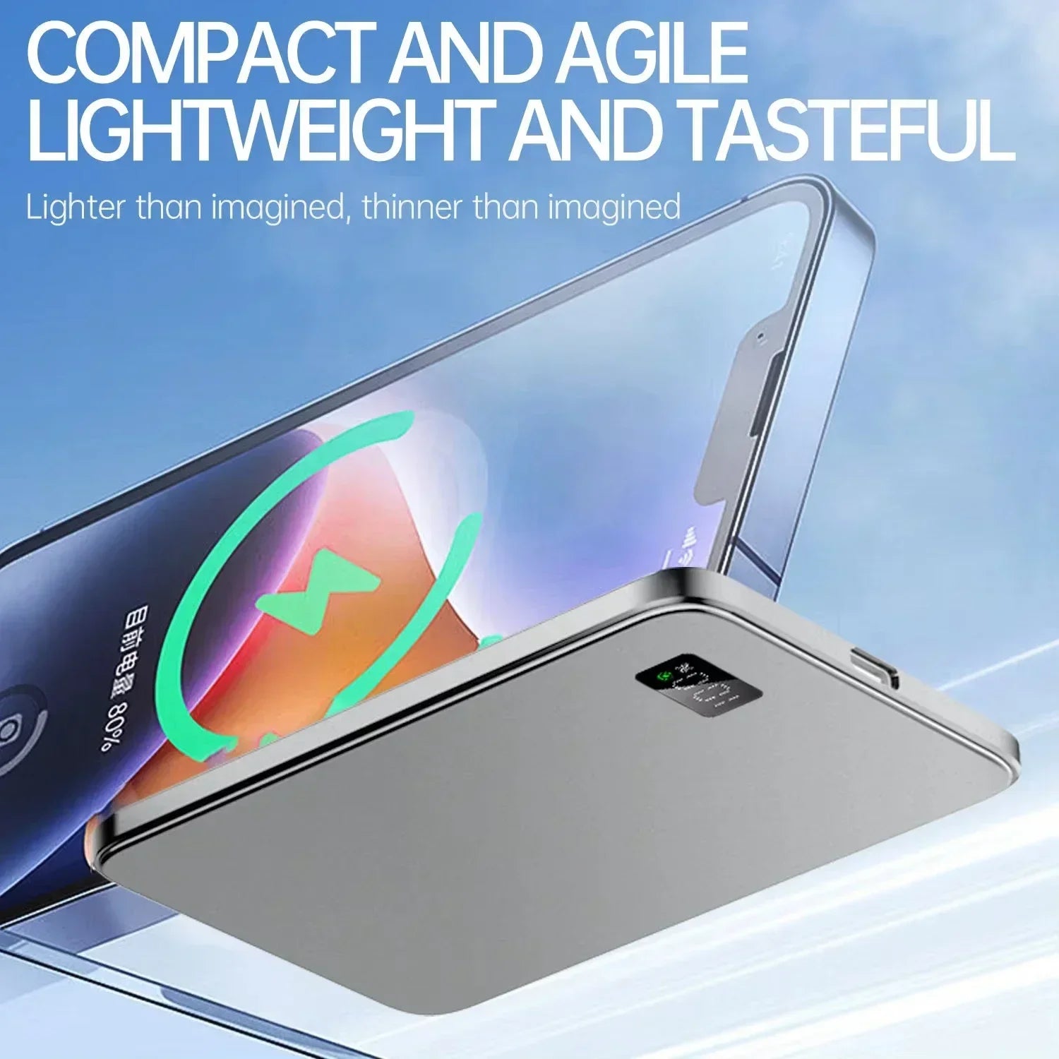 300000mAh 3C Certification Thin Power Bank Ultra For MagSafe 22.5W Magnetic Wireless Fast Charging Portable Battery Display