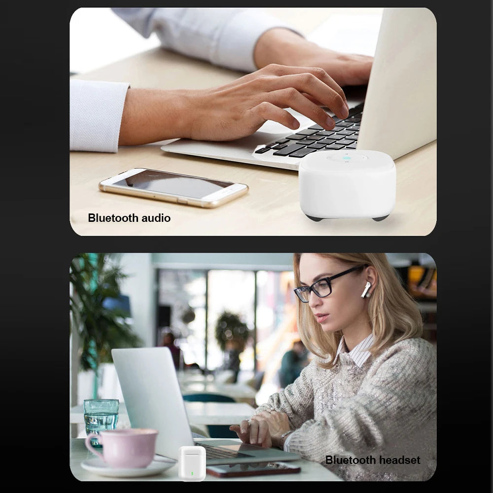 Bluetooth 6.0 Adapter Wireless Audio Transmitter Receiver USB Dongle for Car Headphone Speaker Driver Free ForWindows 8.1/10/11