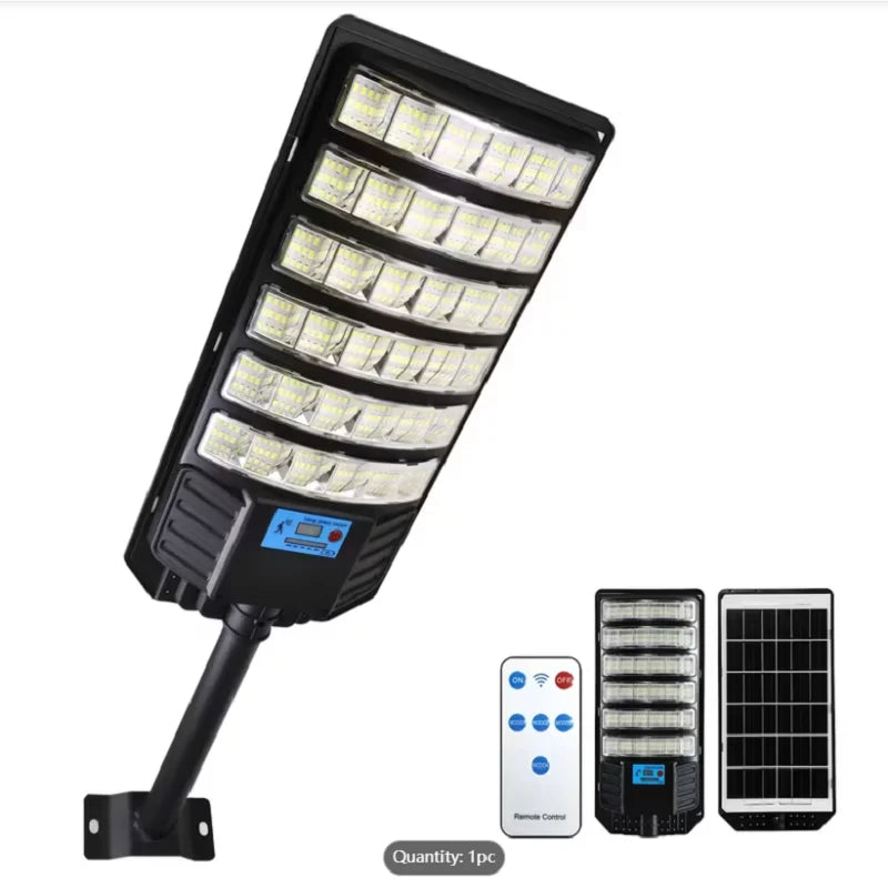 100000LM Solar Light Commercial LED Outdoor Dusk To Dawn Solar Street Light Road Area Lamp Waterproof Backyard Security Lighting