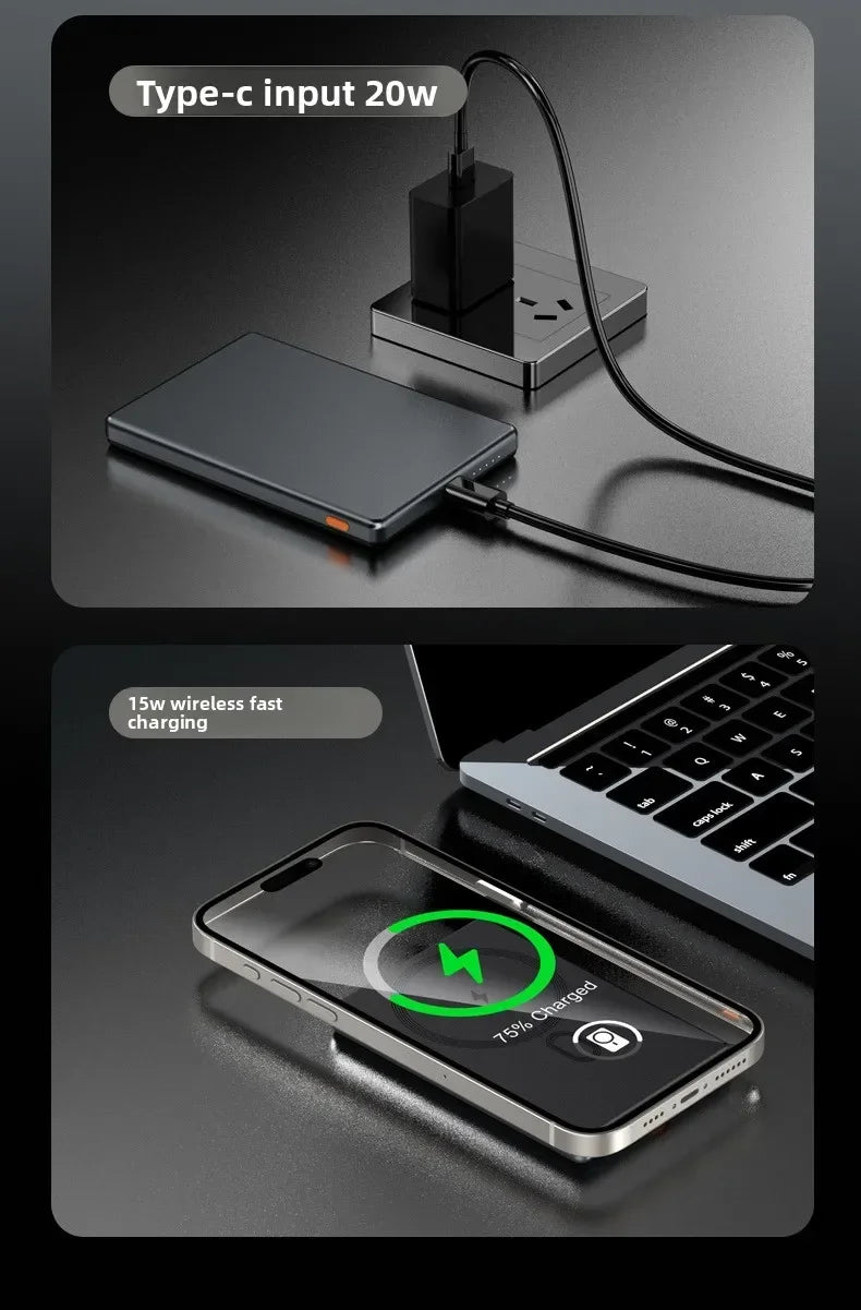 5000mAh Wireless Magnetic Power Bank Fast Charging 20W External Battery Portable for Magsafe for IPhone 17 16 15 14