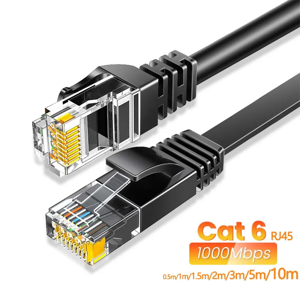 Cat6 Ethernet Cable Gigabit High Speed 1000Mbps Internet Cable RJ45 Shielded Network LAN Cord for Laptop Router PC PS5 4 3 Xbox