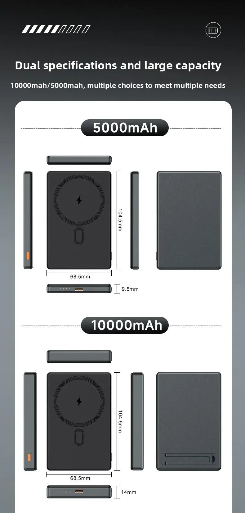 5000mAh Wireless Magnetic Power Bank Fast Charging 20W External Battery Portable for Magsafe for IPhone 17 16 15 14