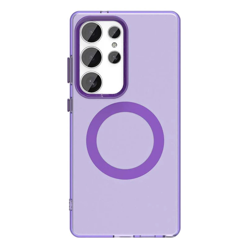 Wireless Charging Case Samsung Galaxy S25 Ultra Case Magnetic Luxury Frosted Silicone S25 Ultra Protector Cover S25 Ultra Case