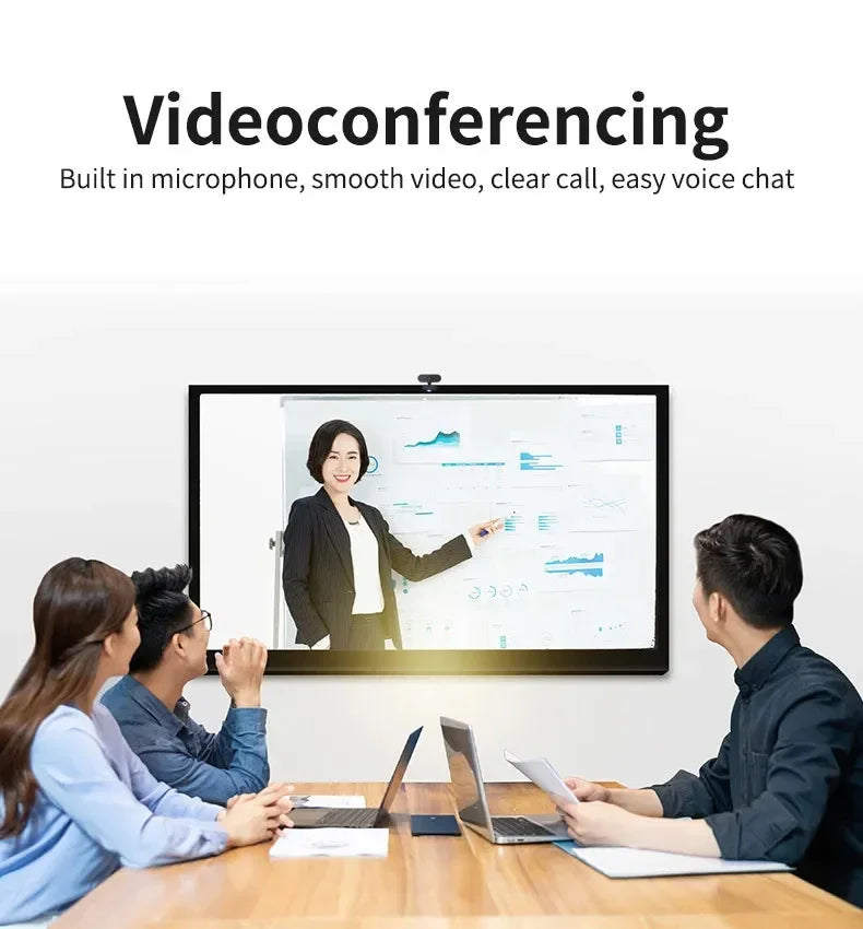 Webcam 360° Rotatable Mini Streaming Web Camera Full HD Plug And Play Computer Usb Web Camera For Pc Laptop With Microphone  ﻿