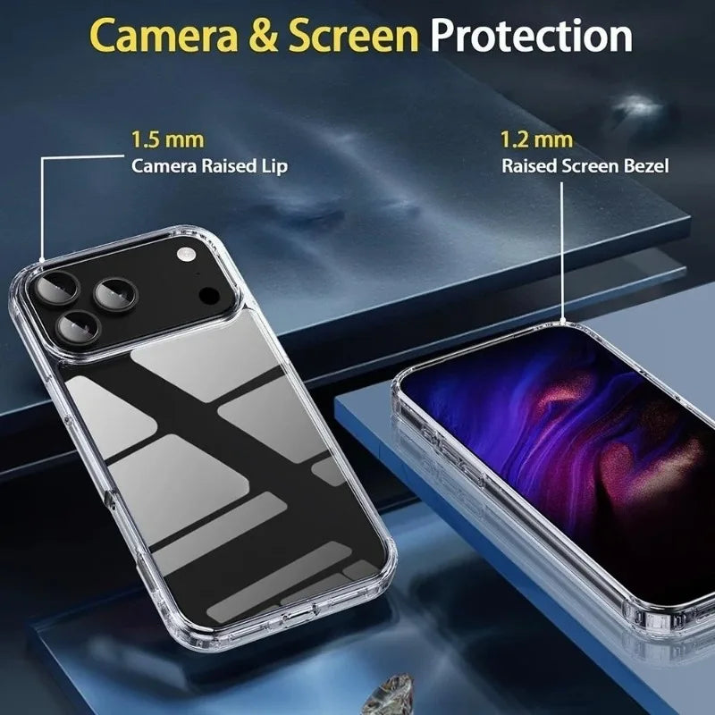 Case For iPhone 17 Pro Max Air 17 16 15 14 13 12 11 Pro Max Protective Cover Four Corners Shockproof Bumper Coque Fundas