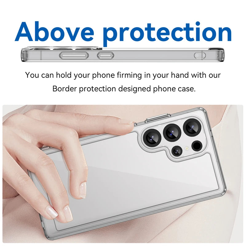 For Samsung Galaxy S25 Ultra Case Luxury Silicone Cover Samsung S25 Ultra Cover TPU Shockproof Transparent Back S25 Ultra Case