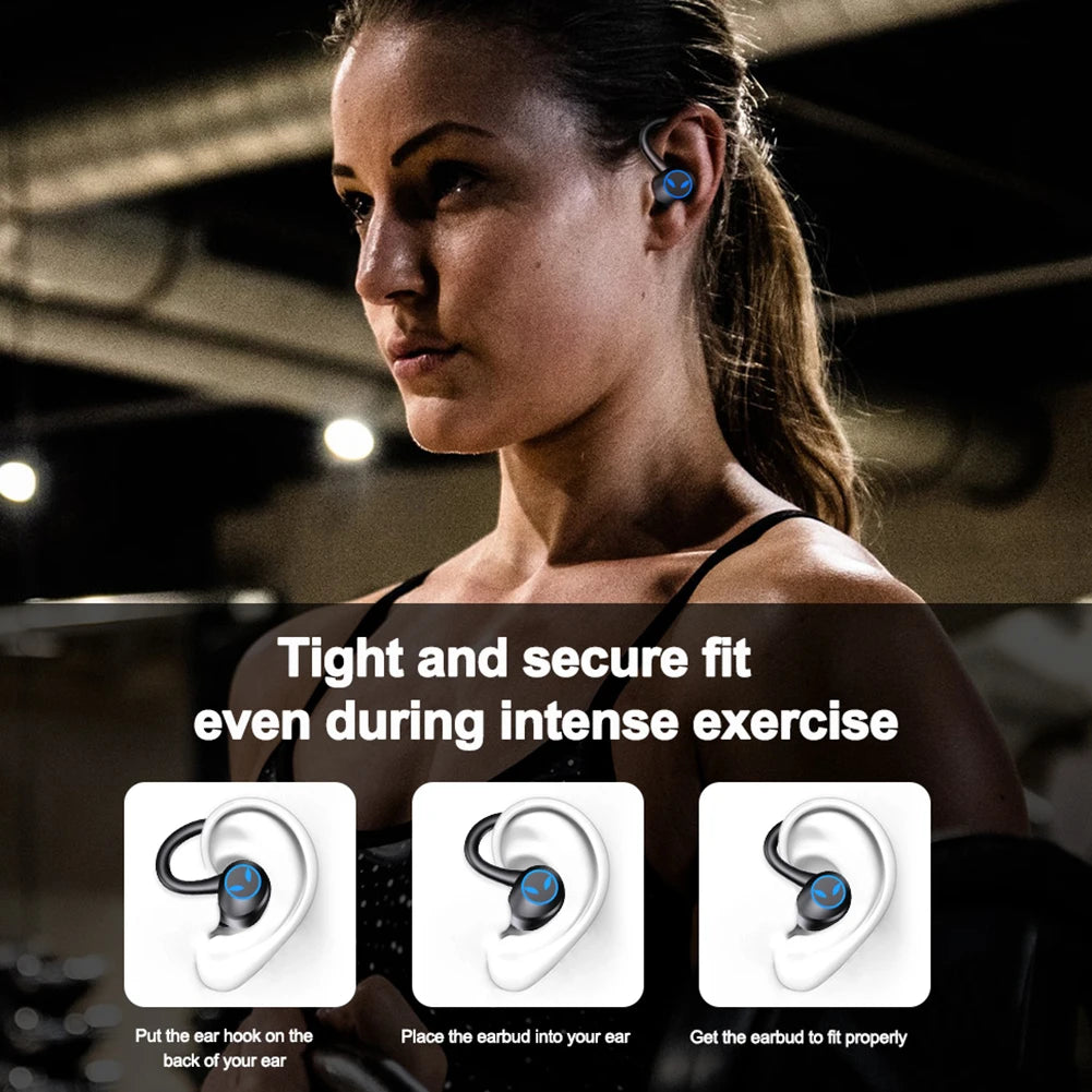 Sports Earphone Bluetooth-Compatible 5.1 Noise Cancelling Handsfree Headset with Microphone Sport Game Headset for Smart Phones