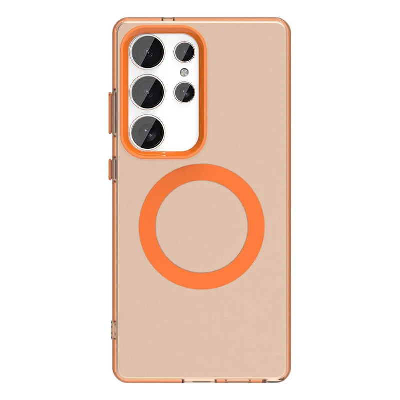 Wireless Charging Case Samsung Galaxy S25 Ultra Case Magnetic Luxury Frosted Silicone S25 Ultra Protector Cover S25 Ultra Case