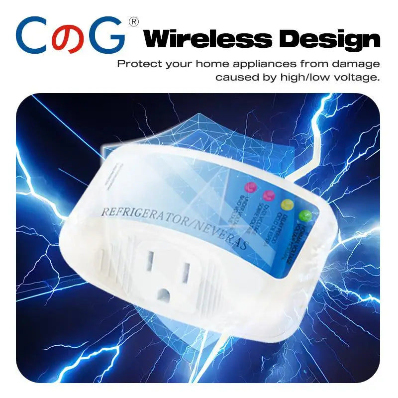 CG 1Pcs Single/Three Outlet Power Surge Protector 120V 10/12A Home Appliance Voltage Brownout Plug Outlet for PC/TV/Refrigerator