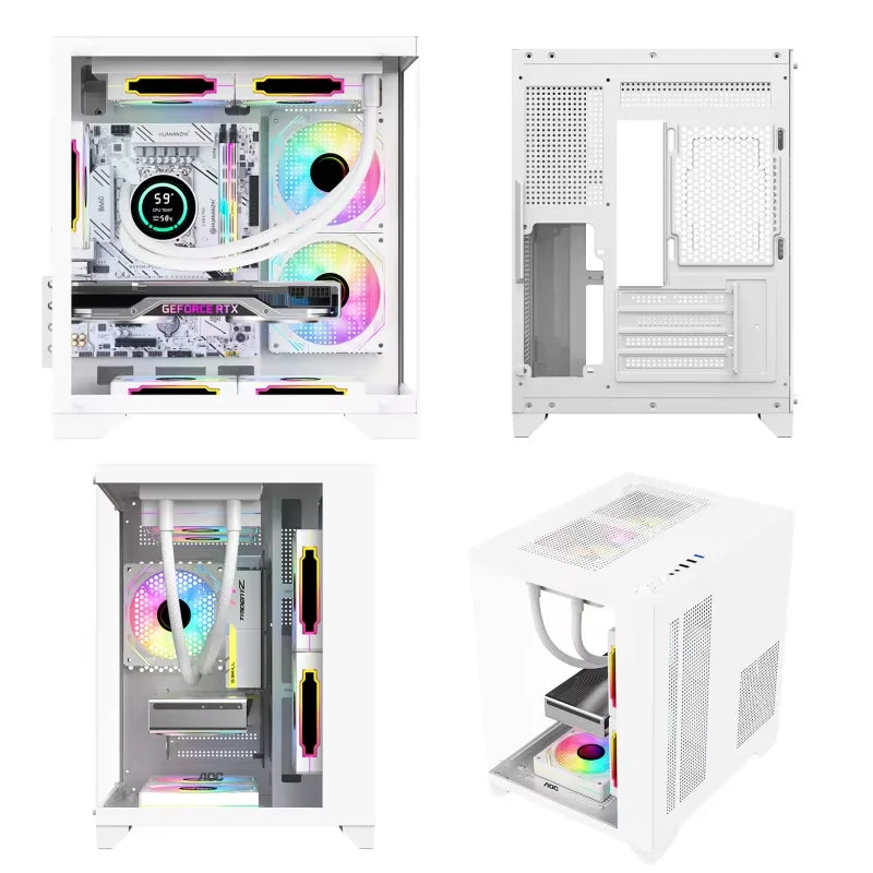 AOC CG391 PC Case MATX Gaming Desktop Case Supports 240 Water Cooling With 3 Fans Computer Case Sea View Room KingsLab Edition