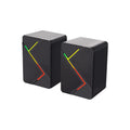 PC Computer Stereo Speaker  RGB Gaming Speakers - USB Powered 2.0 Channel Stereo Sound System with Colorful LED Lights