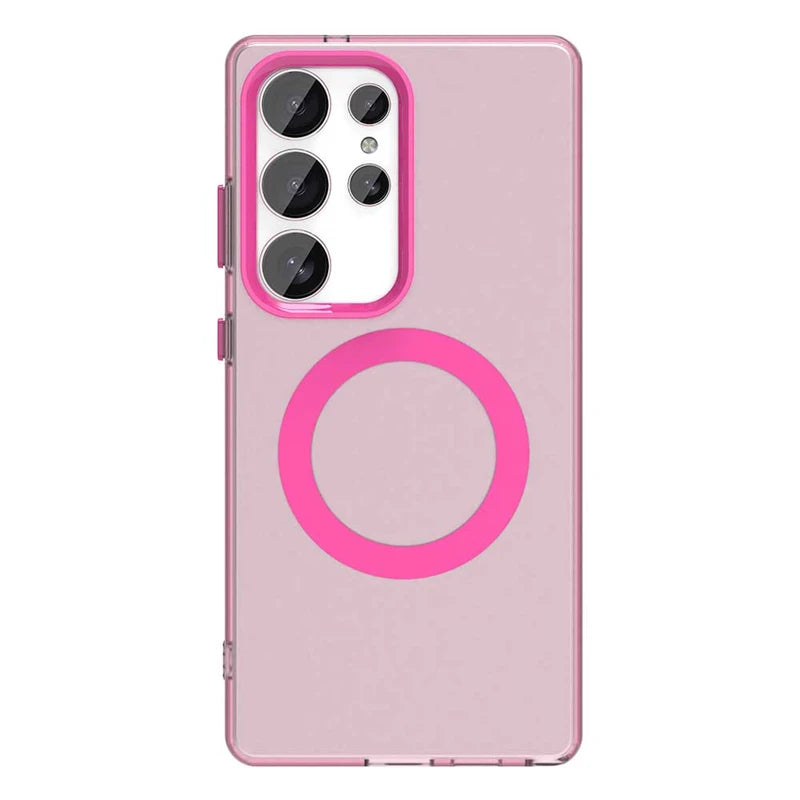 Wireless Charging Case Samsung Galaxy S25 Ultra Case Magnetic Luxury Frosted Silicone S25 Ultra Protector Cover S25 Ultra Case