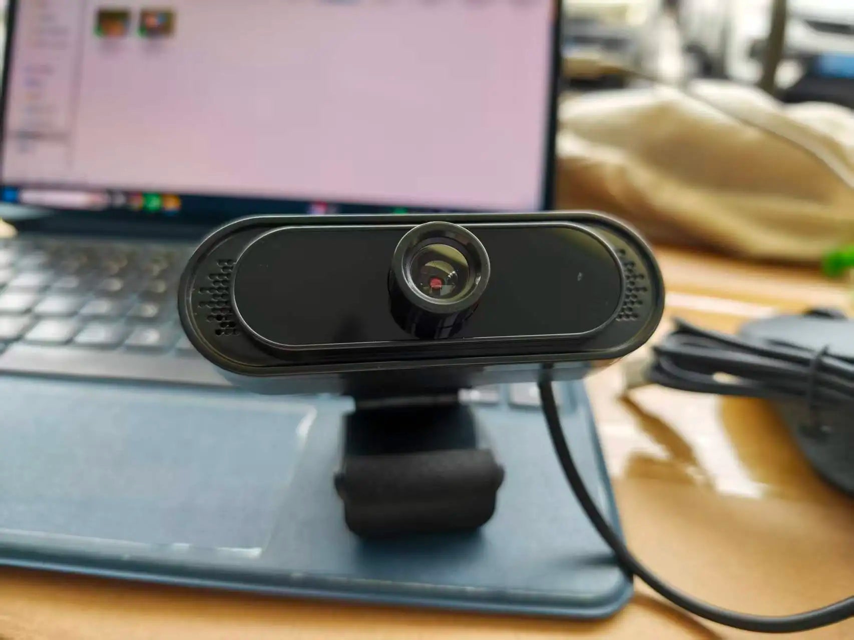 Webcam 360° Rotatable Mini Streaming Web Camera Full HD Plug And Play Computer Usb Web Camera For Pc Laptop With Microphone  ﻿