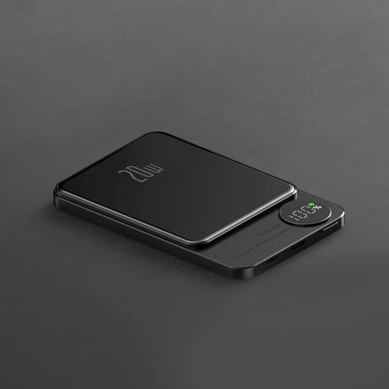 10000mAh Alloy Macsafe Powerbank Magnetic Power Bank Wireless Fast Charger Portable Battery For Magsafe iPhone 16 15 14 13 12