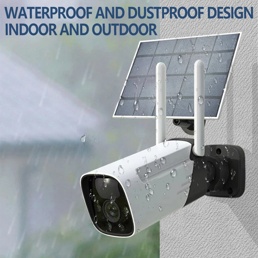 3MP Solar powered outdoor WIFI Security camera CCTV night vision full-color high-definition camera PIR human detection ICSEE