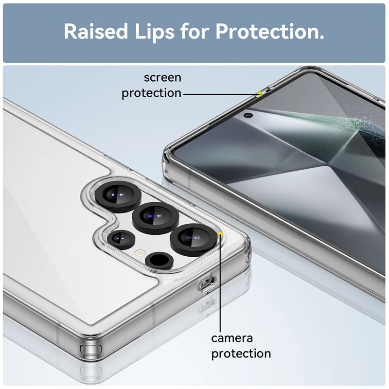 For Samsung Galaxy S25 Ultra Case Luxury Silicone Cover Samsung S25 Ultra Cover TPU Shockproof Transparent Back S25 Ultra Case