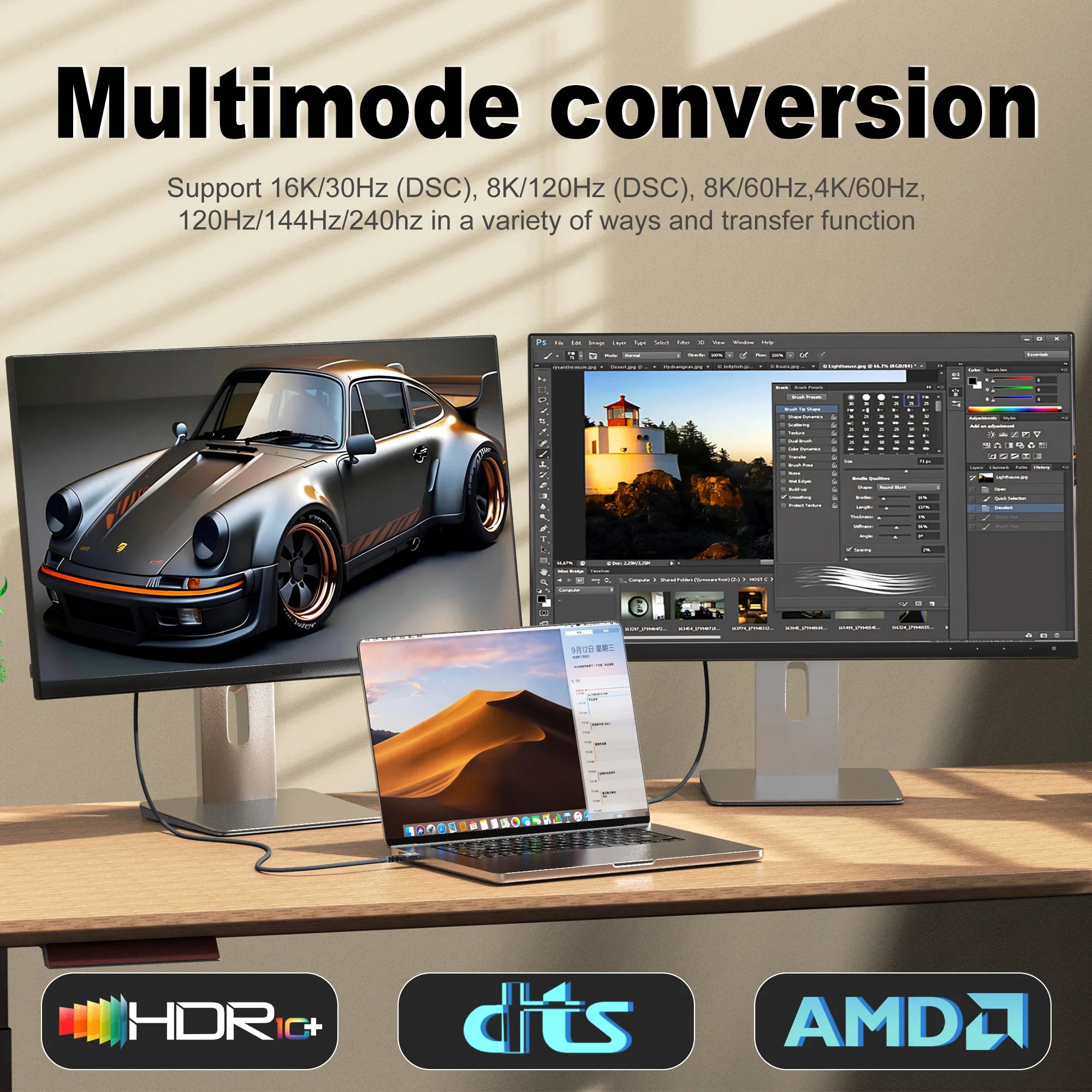 DP 2.1 16K Displayport Cable 16K 30Hz 8K 120Hz 4K 144Hz Video Audio Cable Display Port 1.2 Adapter for Laptop HDTV PC Monitor
