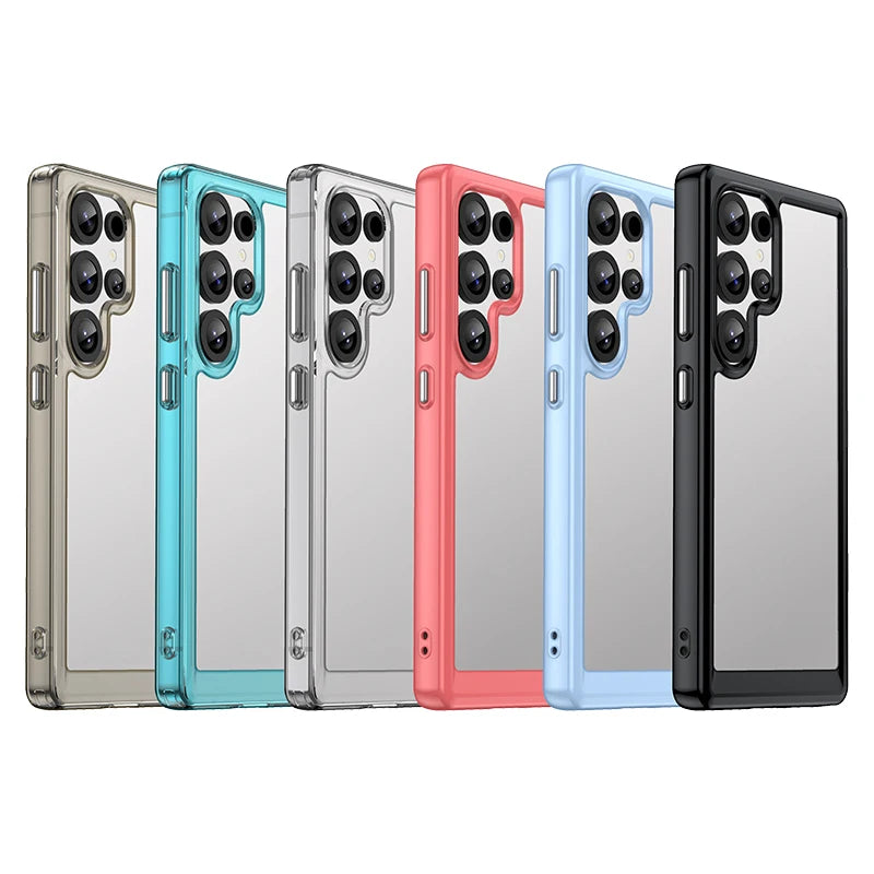 For Samsung Galaxy S25 Ultra Case Luxury Silicone Cover Samsung S25 Ultra Cover TPU Shockproof Transparent Back S25 Ultra Case