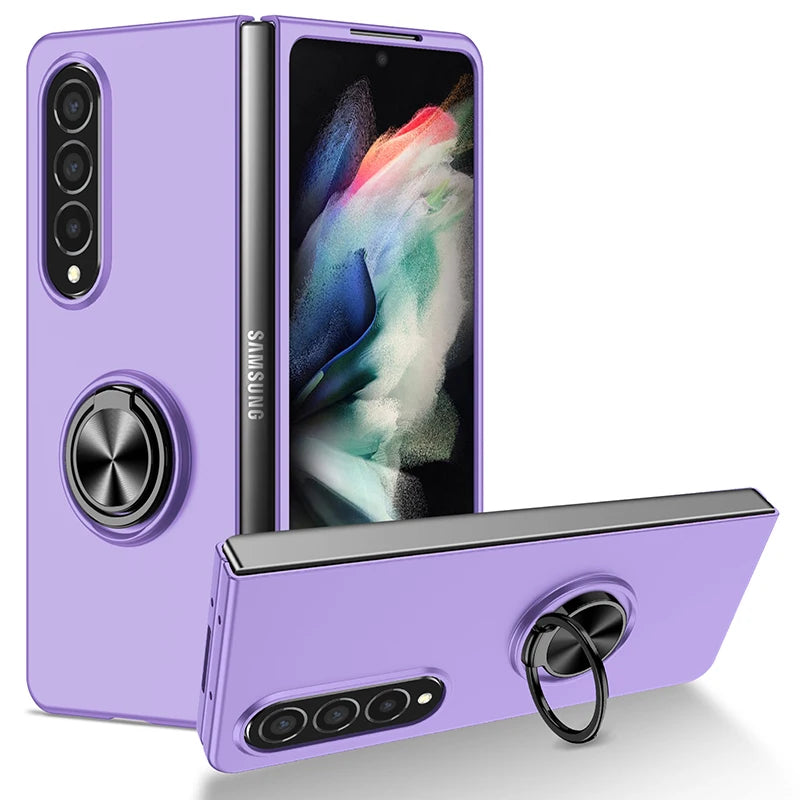 Case for Galaxy Z Fold 5 3 4 2 1 Magnetic Wireless Charging Drop Protection Anti Scratch Hard Cover Case for Z Fold Black Green