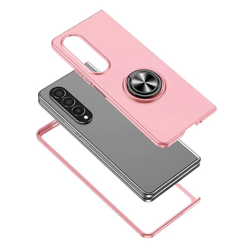 Case for Galaxy Z Fold 5 3 4 2 1 Magnetic Wireless Charging Drop Protection Anti Scratch Hard Cover Case for Z Fold Black Green