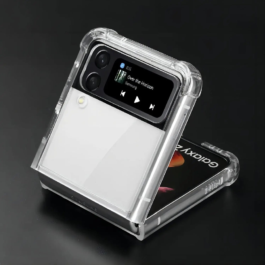 Galaxy Z Flip and Fold 3/4/5/6 Magnetic Case: Durable, Air-Cushioned, Transparent - Support Wireless Charging