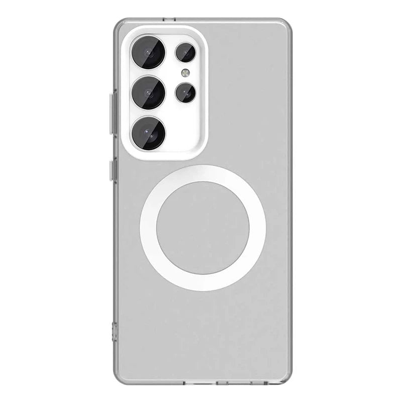 Wireless Charging Case Samsung Galaxy S25 Ultra Case Magnetic Luxury Frosted Silicone S25 Ultra Protector Cover S25 Ultra Case
