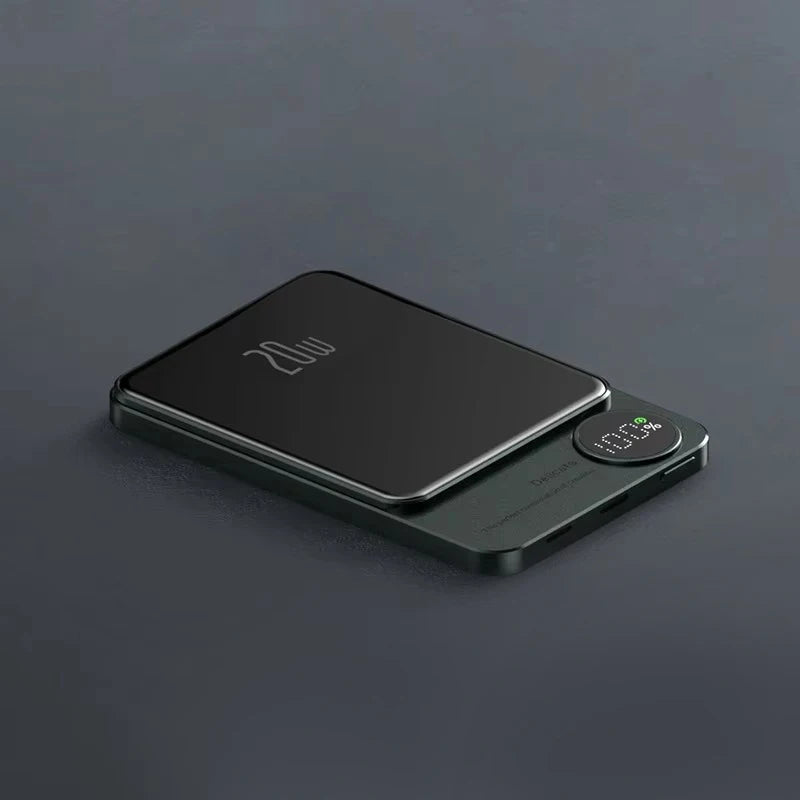 10000mAh Alloy Macsafe Powerbank Magnetic Power Bank Wireless Fast Charger Portable Battery For Magsafe iPhone 16 15 14 13 12