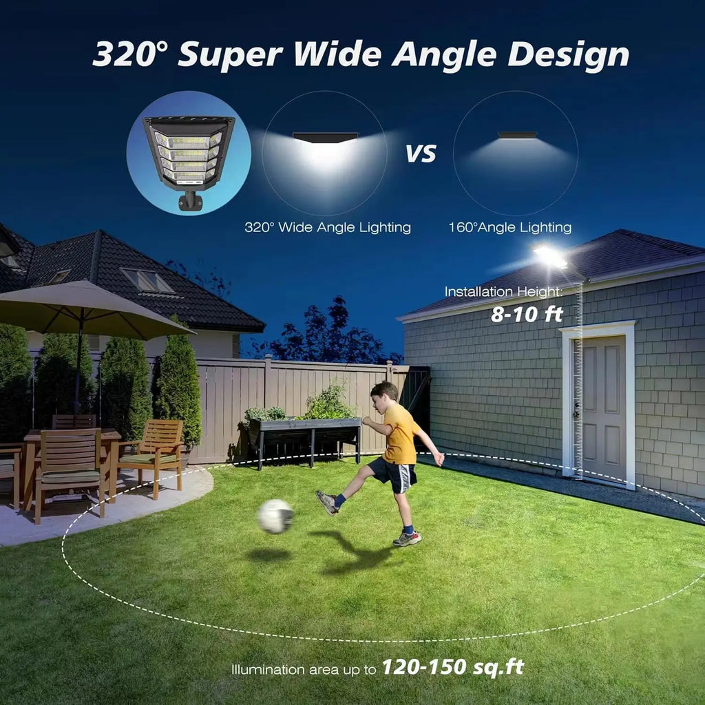 100000LM Solar Light Commercial LED Outdoor Dusk To Dawn Solar Street Light Road Area Lamp Waterproof Backyard Security Lighting